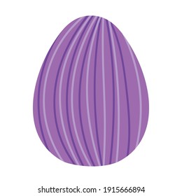 easter egg with purple lines vector illustration design