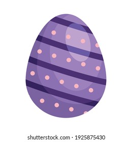 easter egg purple painted isolated icon vector illustration design