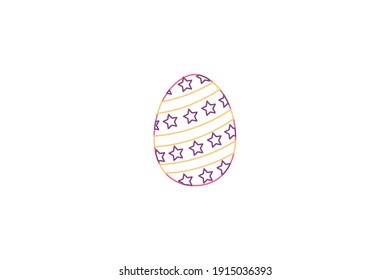 Línea de color Morado Estrella de Huevo de Pascua