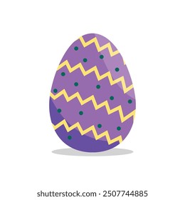 easter egg purple vector illustration