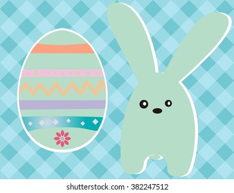 easter egg and rabbit