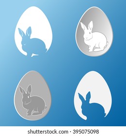 Easter with egg and rabbit