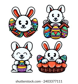 Easter Egg And Rabbit Character Collection