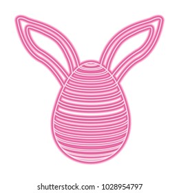 easter egg with rabbit ears decoration