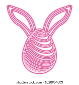 easter egg with rabbit ears decoration