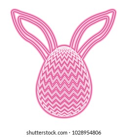 easter egg with rabbit ears decoration