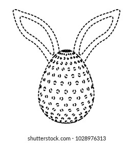 easter egg with rabbit ears decoration