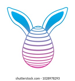 easter egg with rabbit ears decoration