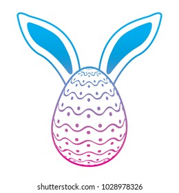 easter egg with rabbit ears decoration