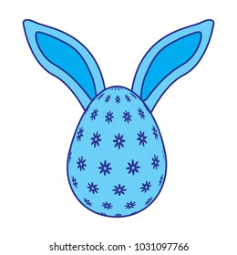 easter egg with rabbit ears decoration