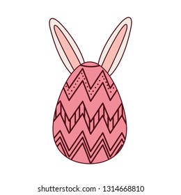 easter egg with rabbit ears isolated icon