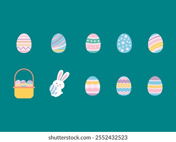 Easter Egg Rabbit Element Set