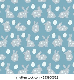 easter egg rabbit pattern background