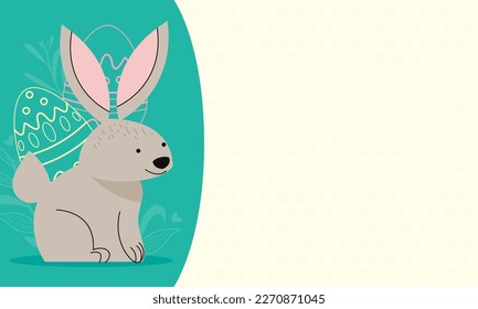 easter egg rabbit seated frame design