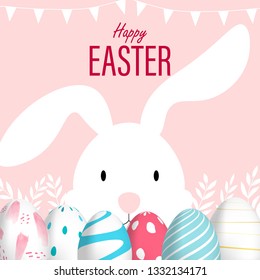 easter egg rabbit vector