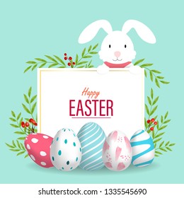 easter egg rabbit vector