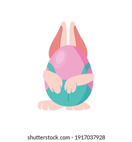 easter egg rabbit vector illustrator