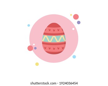 Huevo de Pascua Rojo Amor Círculo Bubbles Icono