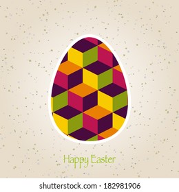 Easter egg retro pattern vector