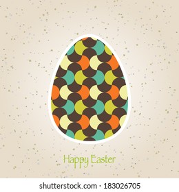 Easter egg retro pattern vector