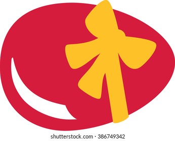 Easter egg with ribbon