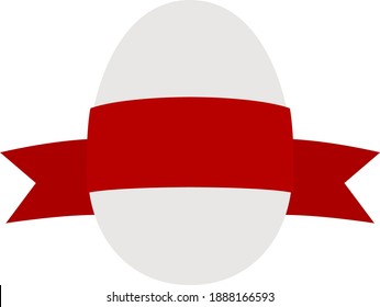 Huevo de Pascua Con Icono De Cinta. Diseño de color plano. Ilustración vectorial.