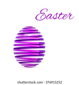 Easter Egg Ribbon Isolated on white Vector Illustration