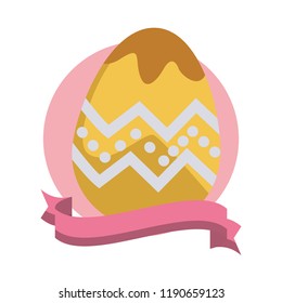Easter egg round emblem