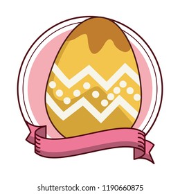Easter egg round emblem