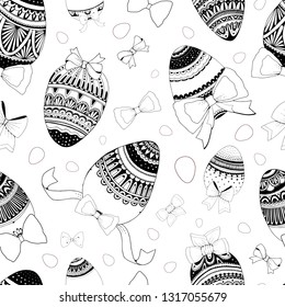 Easter egg seamless pattern. Spring holiday background for printing on fabric, paper for scrapbooking, gift wrap and wallpapers.