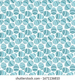 Easter egg seamless pattern. Spring holiday background for printing on fabric, paper for scrapbooking, gift wrap and wallpapers.