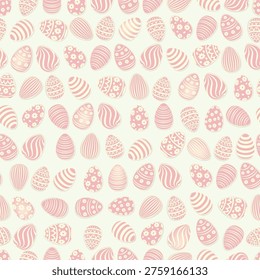Easter egg seamless pattern. Spring holiday background for printing on fabric, paper for scrapbooking, gift wrap and wallpapers.