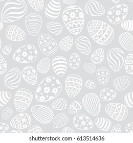 Easter Egg Seamless Pattern. Spring Holiday Background For Printing On Fabric, Paper For Scrapbooking, Gift Wrap And Wallpapers.