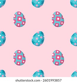 Easter egg seamless pattern vector illustration.