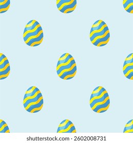 Easter egg seamless pattern vector illustration.