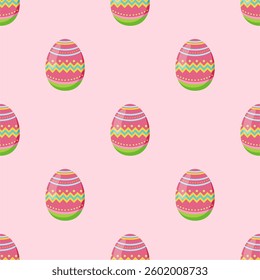 Easter egg seamless pattern vector illustration.
