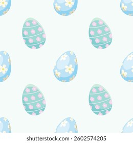 Easter egg seamless pattern vector illustration.