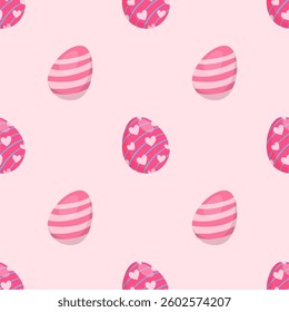 Easter egg seamless pattern vector illustration.