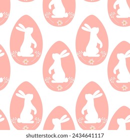 Easter egg seamless pattern,symbol of Easter.Texture of holiday eggs. Stylized cute wallpaper with ornament, card, fabric.