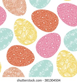 Easter egg seamless vector pattern. EPS10 vector illustration.
