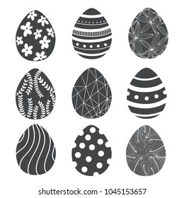 Easter egg set. Happy Easter templates for card