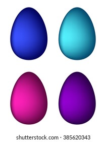 Easter egg set vector symbol , icon  design. Spring illustration isolated on white background.