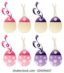 Easter egg shaped gift tags.