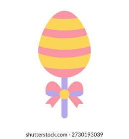 Huevo de Pascua en forma de piruleta con arco