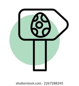 Umriss der Ostereier-Zeichenfläche Vektorsymbol