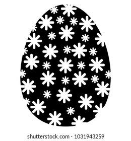 Easter egg silhouette