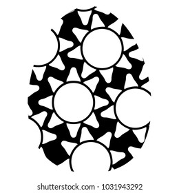 Easter egg silhouette
