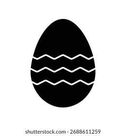 Easter Egg Silhouette Vector Art Illustration