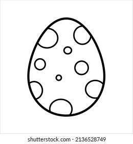 Easter egg sketch. Abstract icon with easter egg sketch. Vector festive illustration.