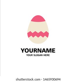 Easter, Egg, Spring Business Logo Template. Flat Color. Vector Icon Template background